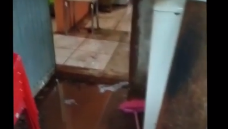 Forte chuva deixa prejuízos para moradora de Cafelândia, veja no vídeo 