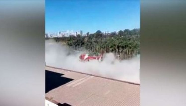 Helicóptero do Corpo de Bombeiros caiu hoje no Distrito Federal, veja o vídeo da queda 