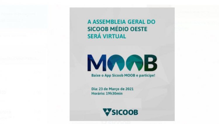 Sicoob Médio Oeste realizará assembleia virtual no dia 23 de março