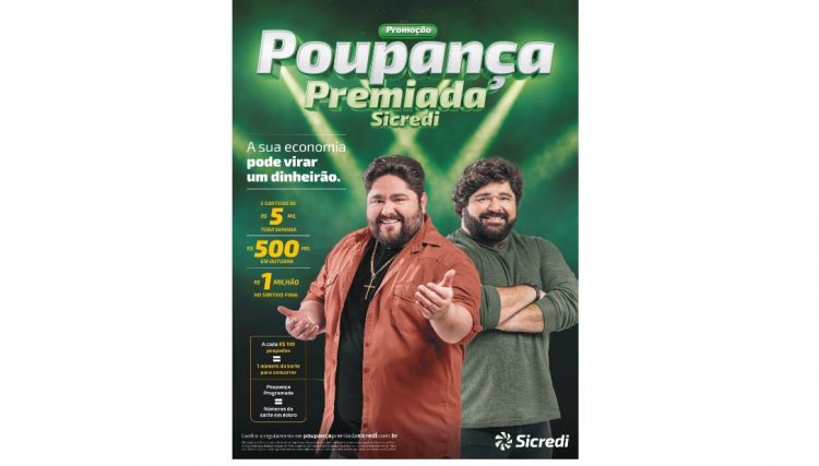 Campanha do Sicredi vai distribuir R$ 2,5 milhões em prêmios aos associados