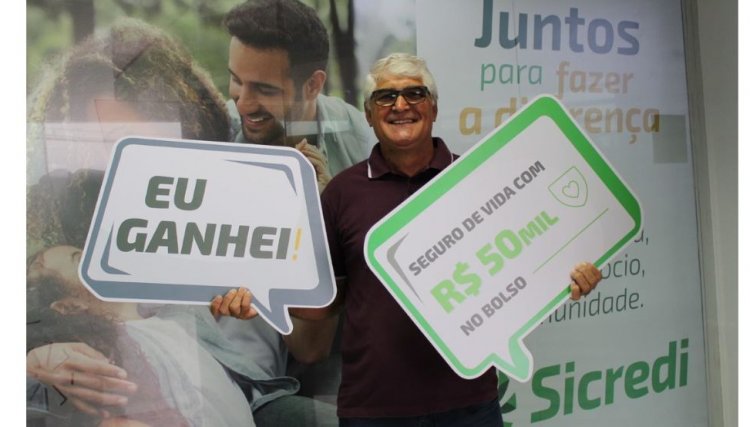 Morador de Palmitópolis ganha R$ 50 mil do Seguro de Vida da Sicredi