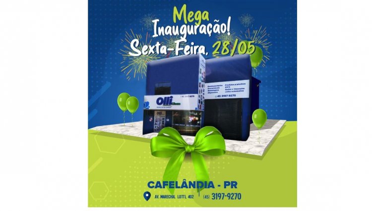 OLLI Clean produtos de limpeza inaugura em Cafelândia nesta sexta dia 28