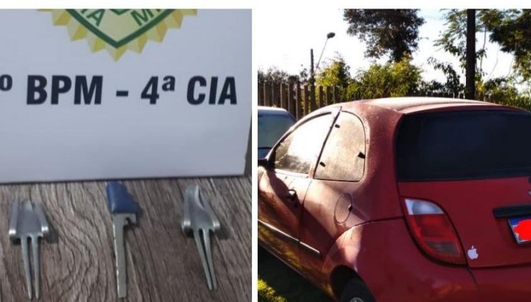 Polícia aborda dois homens suspeitos de furto de carros durante esta madrugada