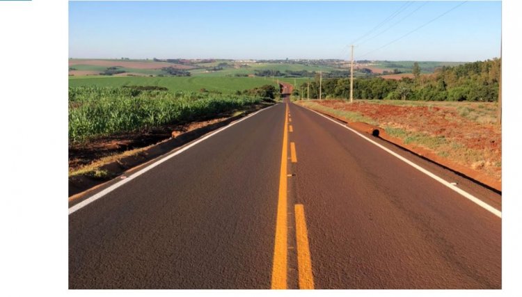  Melhorias são finalizadas no asfalto da PR-575 entre Nova Aurora e Palmitópolis  