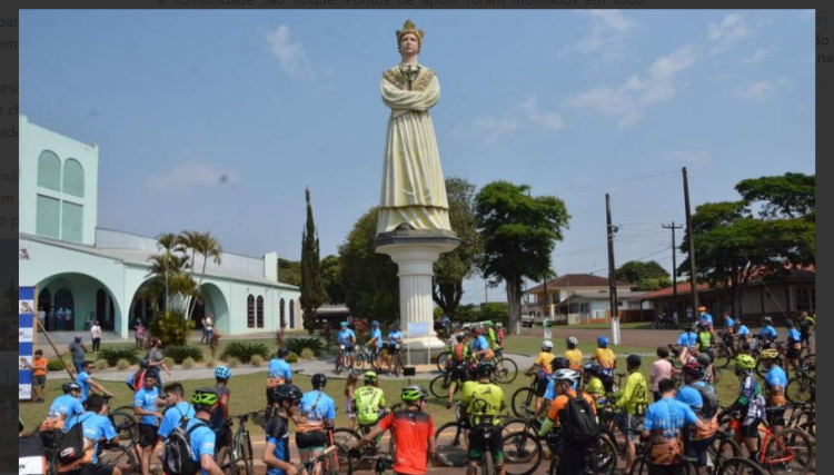 Ciclistas percorrem 36km em Romaria Ciclística