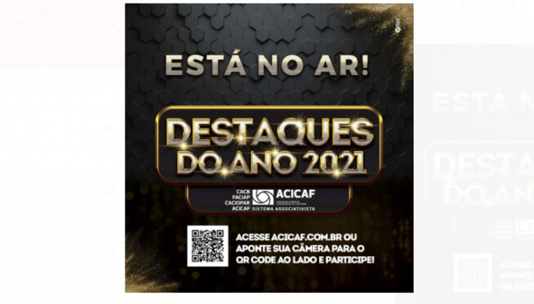 Últimos dias para participar da votação dos Destaques do Ano 2021 Acicaf!