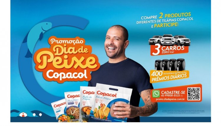 Tilápias Copacol vão sortear três prêmios de R$ 90 mil e 400 fritadeiras elétricas