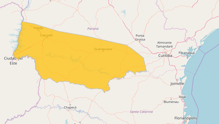 Temporais est&atilde;o previstos para o Paran&aacute;