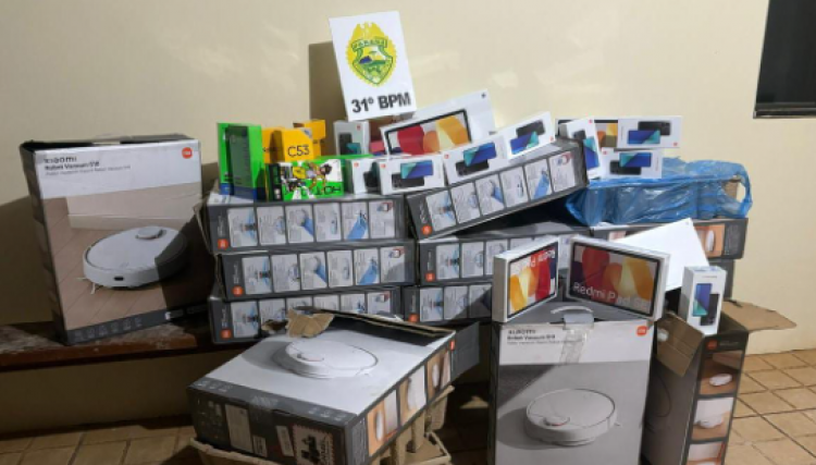 Patrulha Rural apreende em Corbélia produtos de contrabando avaliados em R$ 50 mil