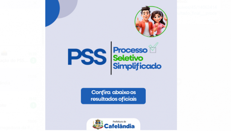 Governo de Cafelândia divulga resultado oficial do PSS 