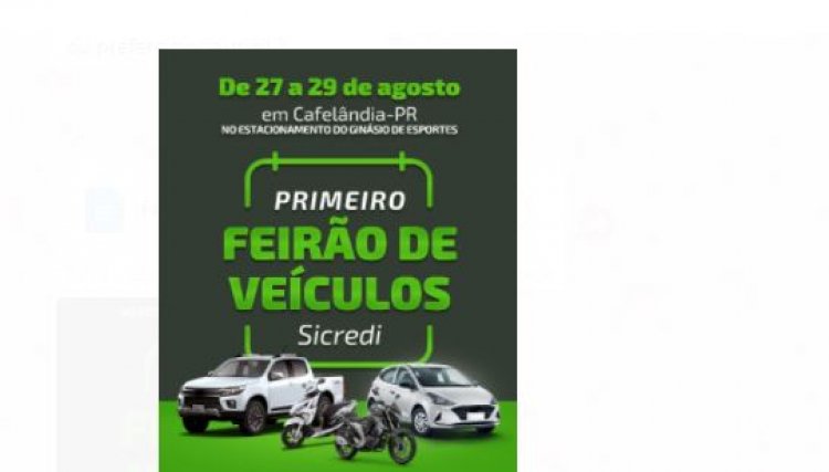 Sicredi realiza Feirão de Veículos novos e seminovos em Cafelândia