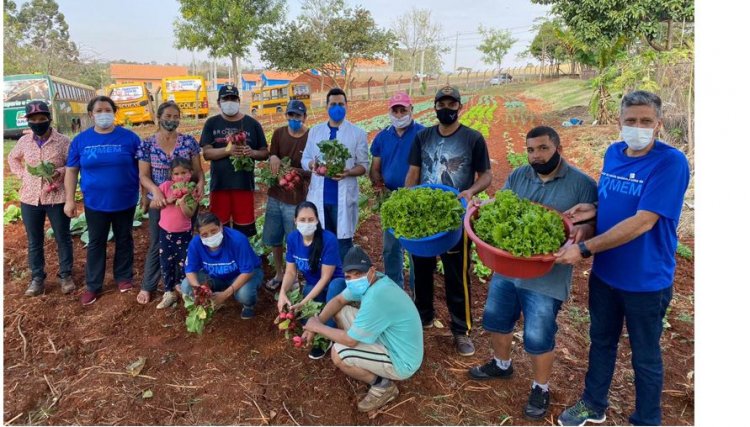 Horta da Cidadania faz primeira entrega de verduras e legumes em Anahy