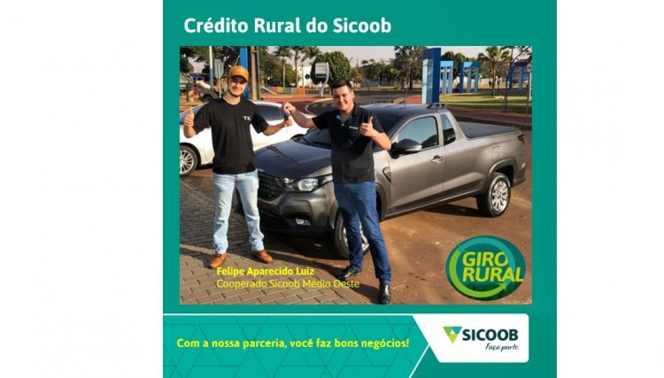 Crédito Rural é no Sicoob, veja a aquisição do Felipe Aparecido Luiz. 