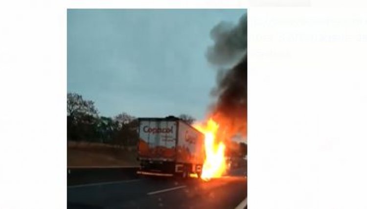 Caminhão de transportadora de Nova Aurora que presta serviço para Copacol, se envolve em acidente, veja o vídeo