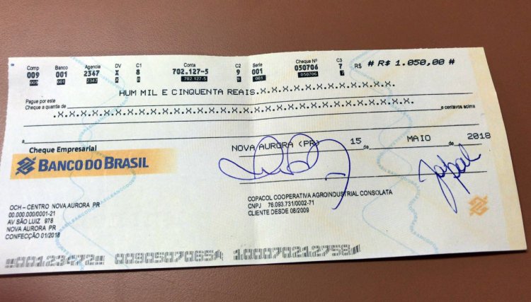 Alerta para cheques clonados repassados na região