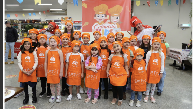 Culinária Kids: pizzaiolos mirins arrasam na cozinha do Copacol Supermercados