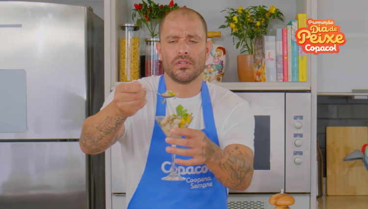 Diogo Nogueira prepara ceviche de Tilápia Copacol, veja a receita