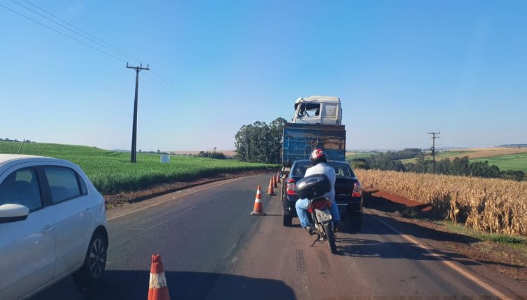 As obras na PR 180 entre Cafelândia e Nova Aurora continuam nesta semana, veja o vídeo