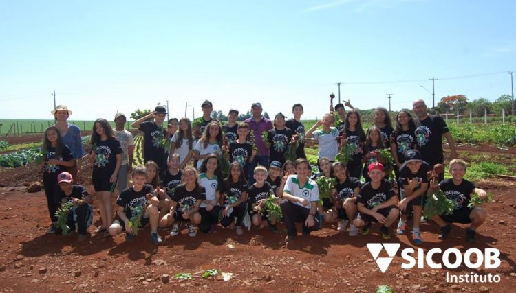 Instituto Sicoob: Cooperativa Mirim de Cafelândia visitam Horta Municipal