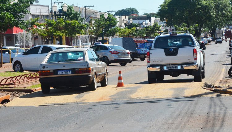 Município inicia construção de faixas elevadas na Avenida Tupãssi