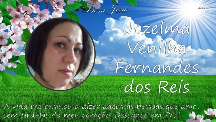 É com pesar que comunicamos o falecimento da senhora Jozelma dos Reis em Cafelândia