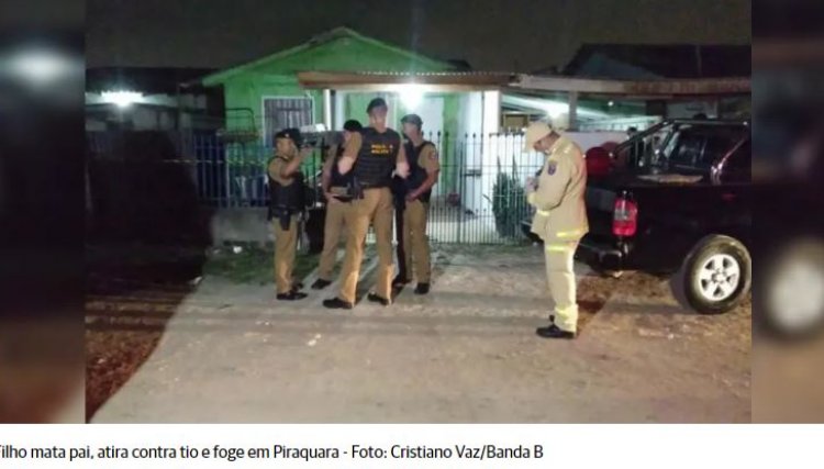 Filho mata pai, atira contra tio e foge no Paraná