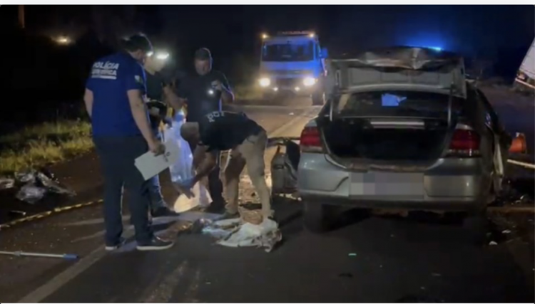 50 kg de maconha são encontrados em carro de vítima de acidente fatal na BR-369, que era morador de Cafelândia 
<br/>