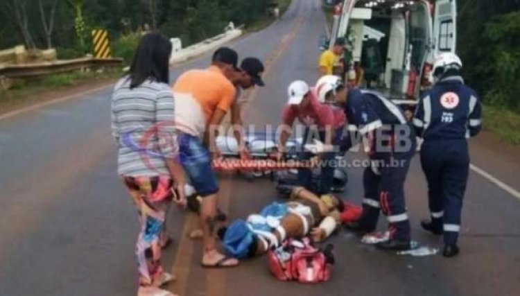 Cinco pessoas ficam feridas em acidente entre Jesuítas a Iracema