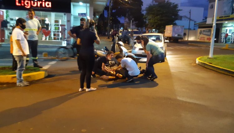 Mulher fica ferida após acidente em Cafelândia 
