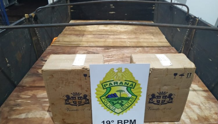 Polícia Militar de Cafelândia apreende 110 caixas de cigarros 