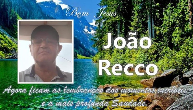 É com pesar que comunicamos o falecimento do senhor João Recco em Cafelândia 