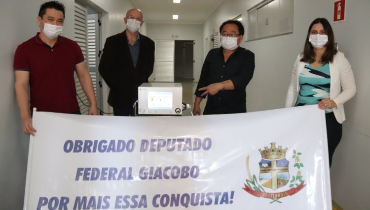 Deputado Federal Giacobo repassa respirador pulmonar para Cafelândia