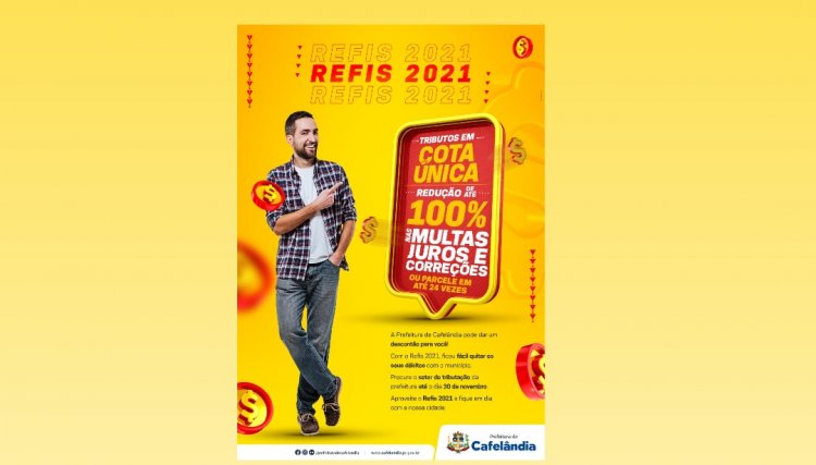 Cafelândia lança Refis com desconto em juros, multas e correções