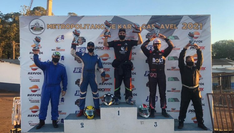 Piloto de Cafelândia estreia com vitória em etapa de kart em Cascavel 