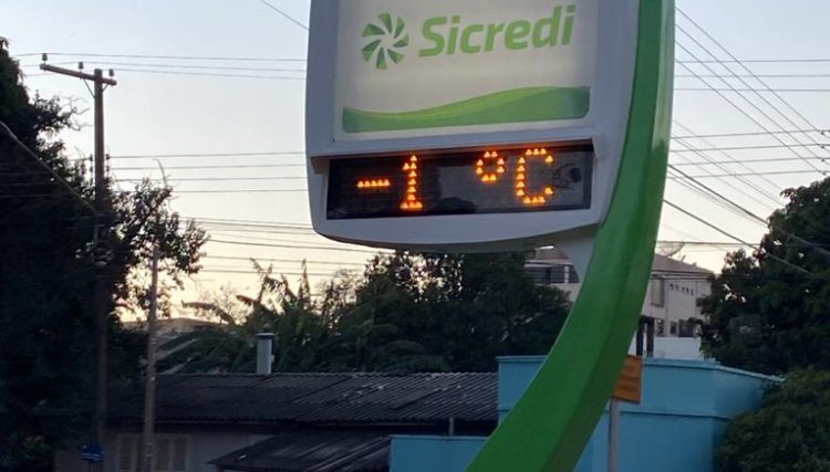 Região Oeste amanhece com geada e temperaturas baixas