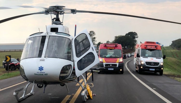 Unidades de urgência atendem juntas grave acidente na BR-277 