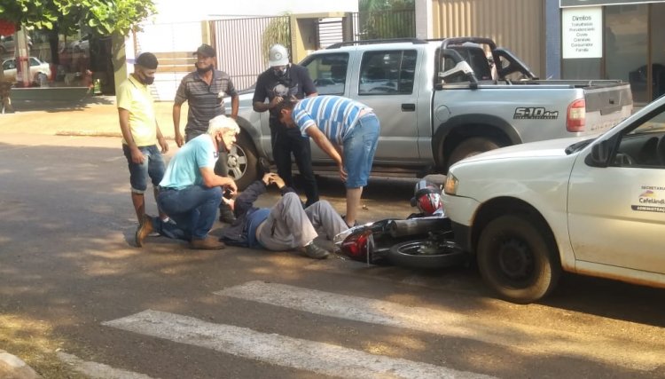 Acidente é registrado na Praça Brasília em Cafelândia