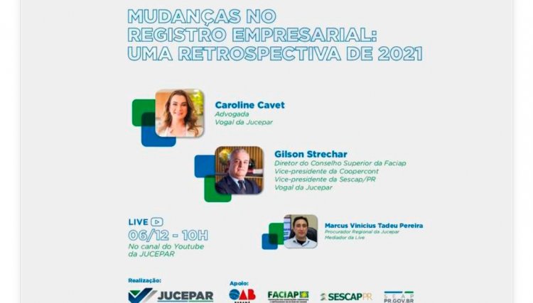 Jucepar explica em live mudanças sobre o registro de empresas em 2021