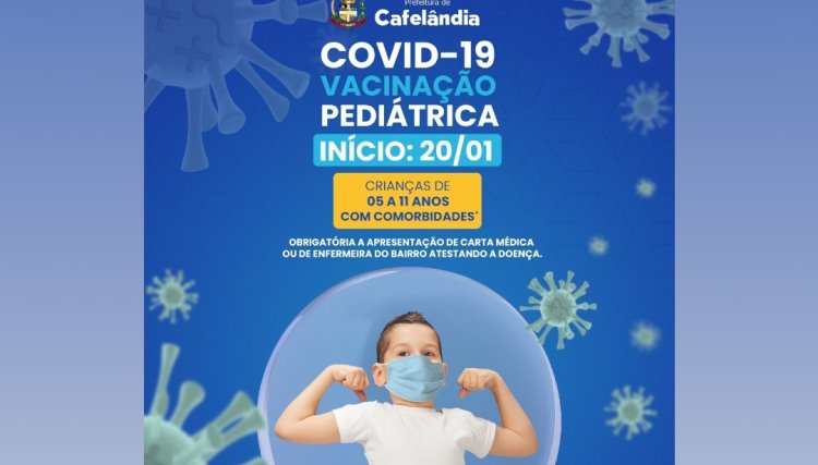 Vacinação pediátrica inicia nesta quinta-feira (20) em Cafelândia