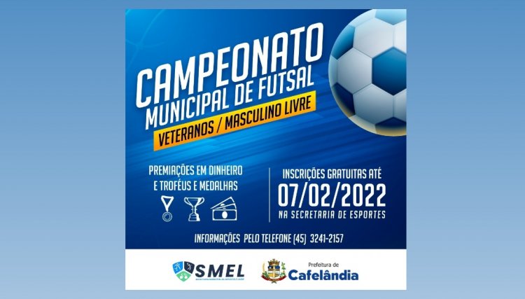 SMEL abre inscrições para campeonatos municipais