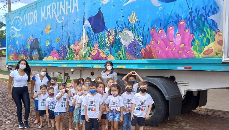 Secretaria de Educação de Nova Aurora trás Projeto Vida Marinha e apresenta aos alunos da Rede Municipal