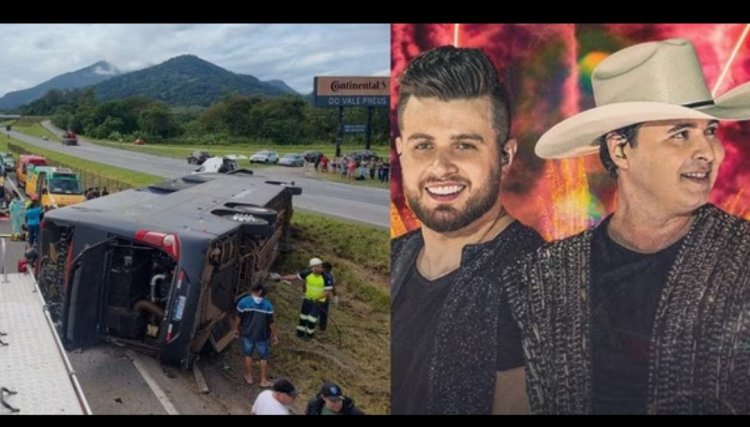 Dupla sertaneja Conrado e Aleksandro sofrem grave acidente de tr&acirc;nsito no interior de S&atilde;o Paulo