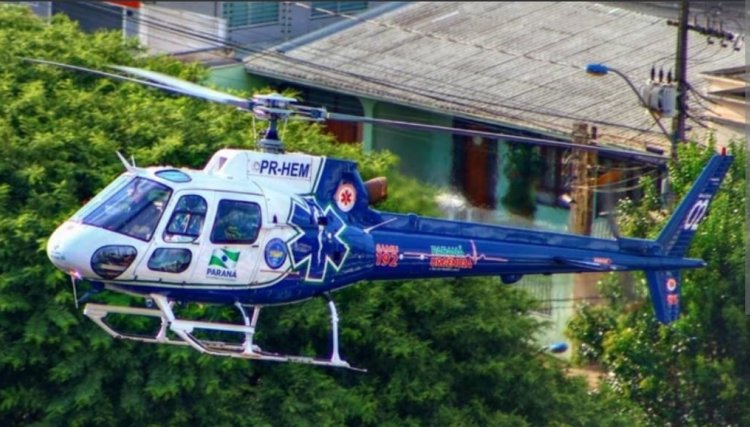 Criança é transportada de helicóptero pelo Samu após ingerir soda em Cafelândia