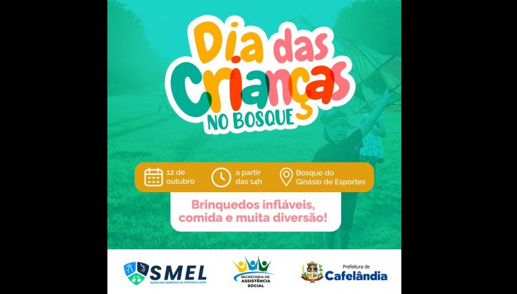 Secretaria de Esportes e Assist&ecirc;ncia Social  realizam festa para crian&ccedil;as no Dia das Crian&ccedil;as