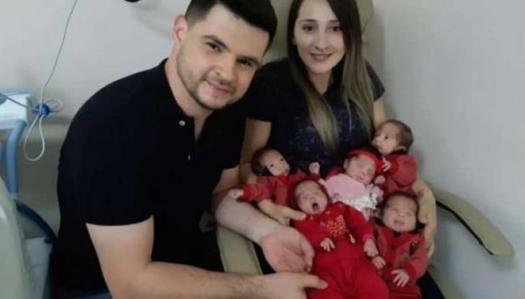 Quíntuplos de Chopinzinho são apresentados