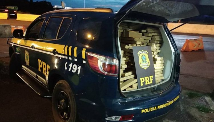 Polícia Rodoviária Federal apreende 310 kg de maconha na BR 163