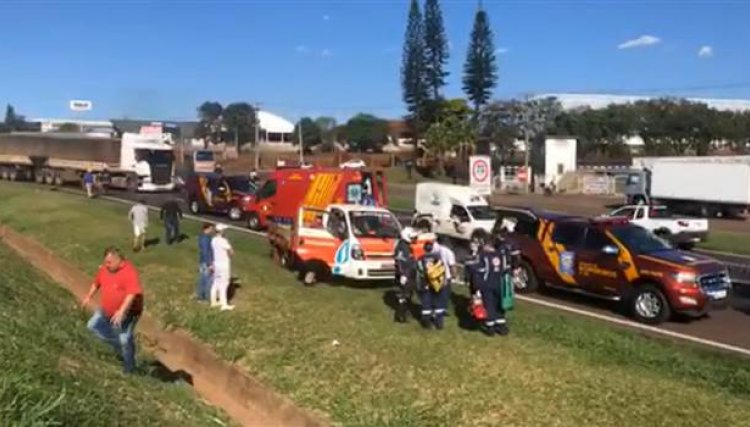 Acidente deixa motorista ferido nesta tarde em Cascavel 