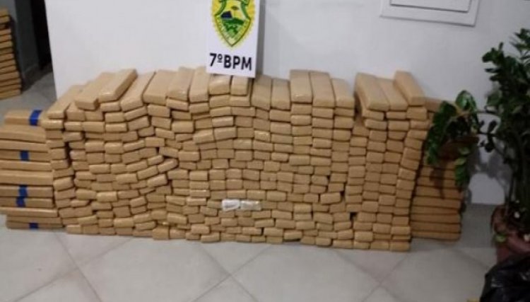 Polícia  Militar apreende 700 kg de maconha na noite desta quarta-feira 11