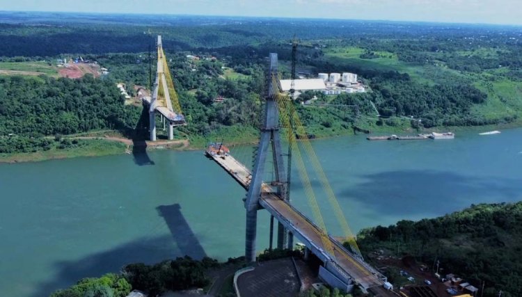 Obra da Ponte financiada pela Itaipu chega a 82% de execução