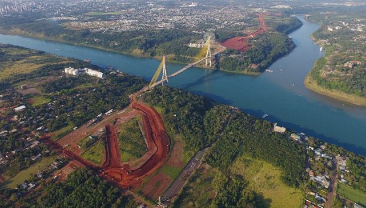 Obras complementares da Ponte da Integração ganham forma nos dois lados da fronteira